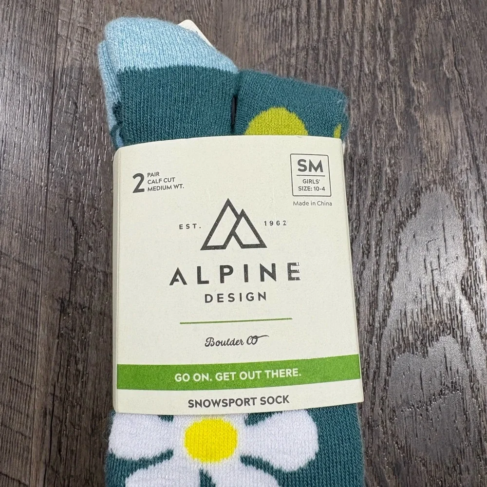 NEW | ALPINE Snow Sport Girls Socks 2-Pack